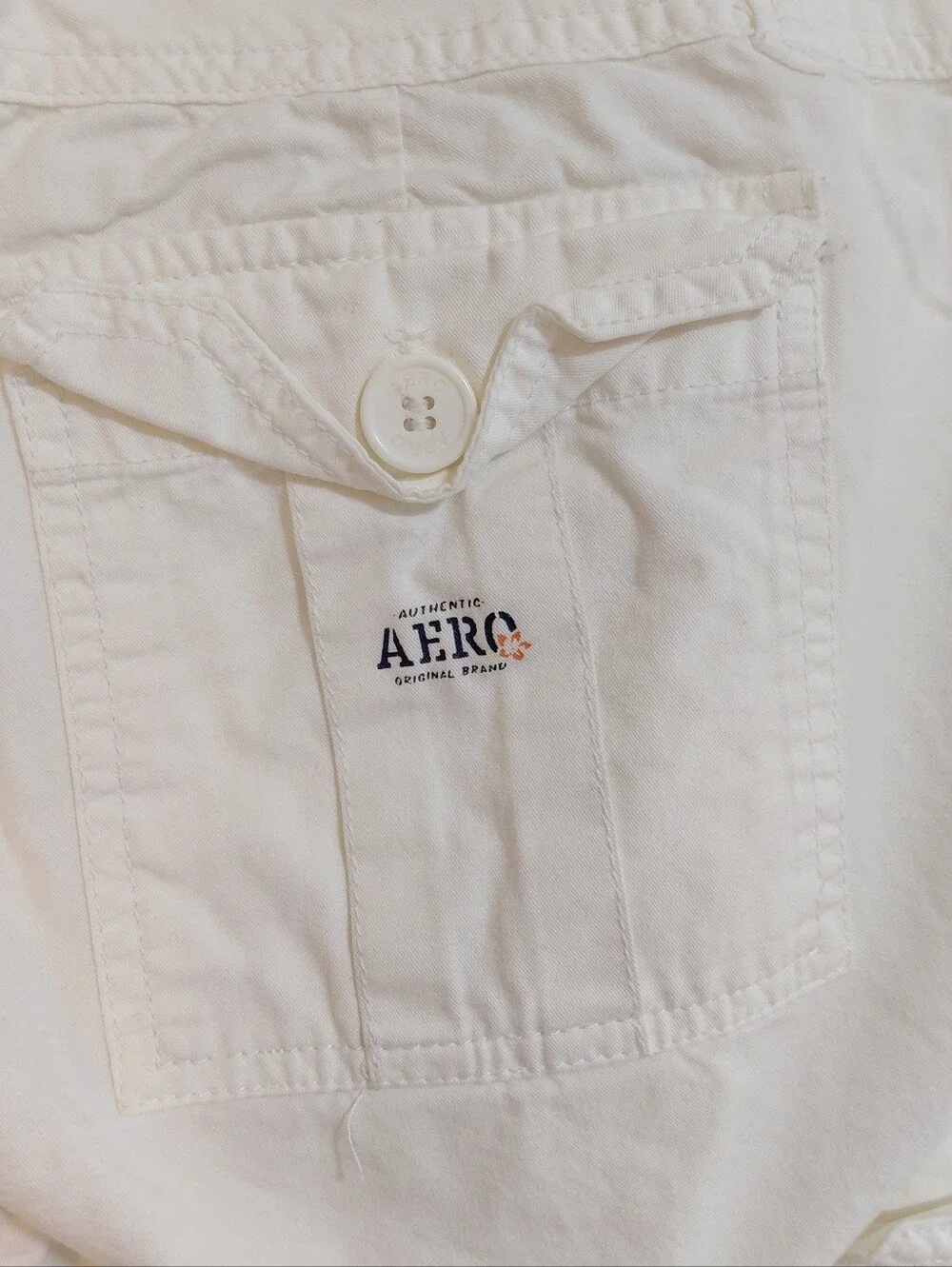 Vintage 2ct Y2K White AERO Aeropostale & Brown Buggle Boy Capris Med 5/6 - Picture 10 of 12